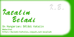 katalin beladi business card